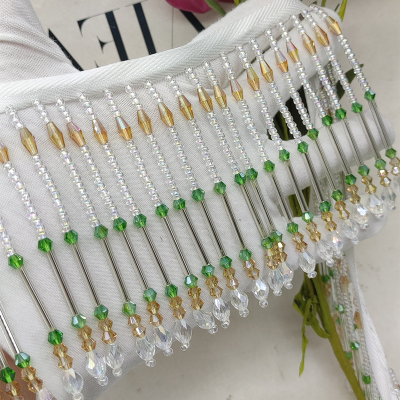 45x8cm Handmade Glass Crystal  - Vintage Sewing Textile 评论和价格