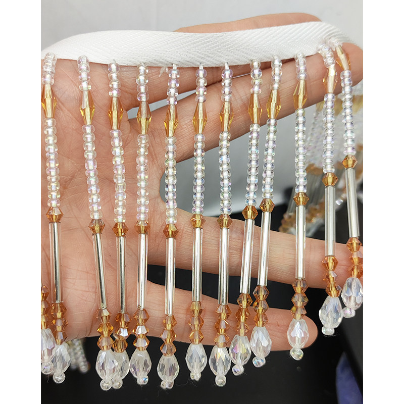 45x8cm Handmade Glass Crystal  - Vintage Sewing Textile 评论和价格